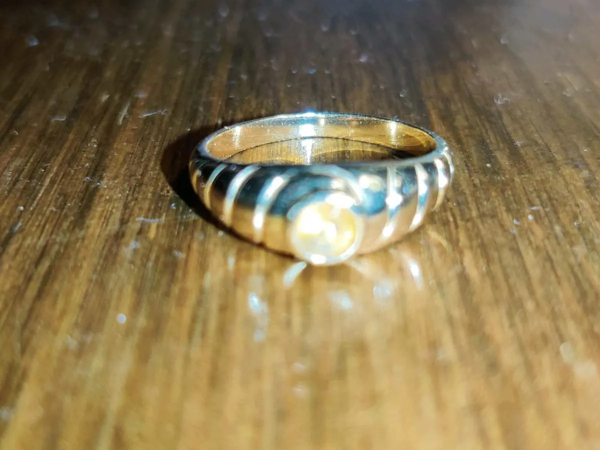 ORANGE BERYL SAPPHIRE, 9CT Gold Unisex Signet Ring - Image 3