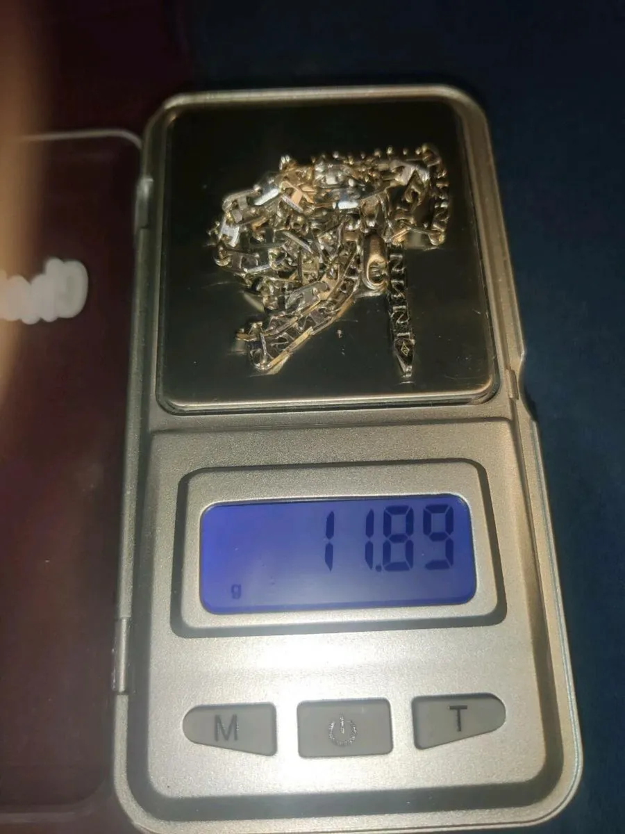 GREEK LINK, 9CT White Gold 12 Gram 18"New Chain ! - Image 3