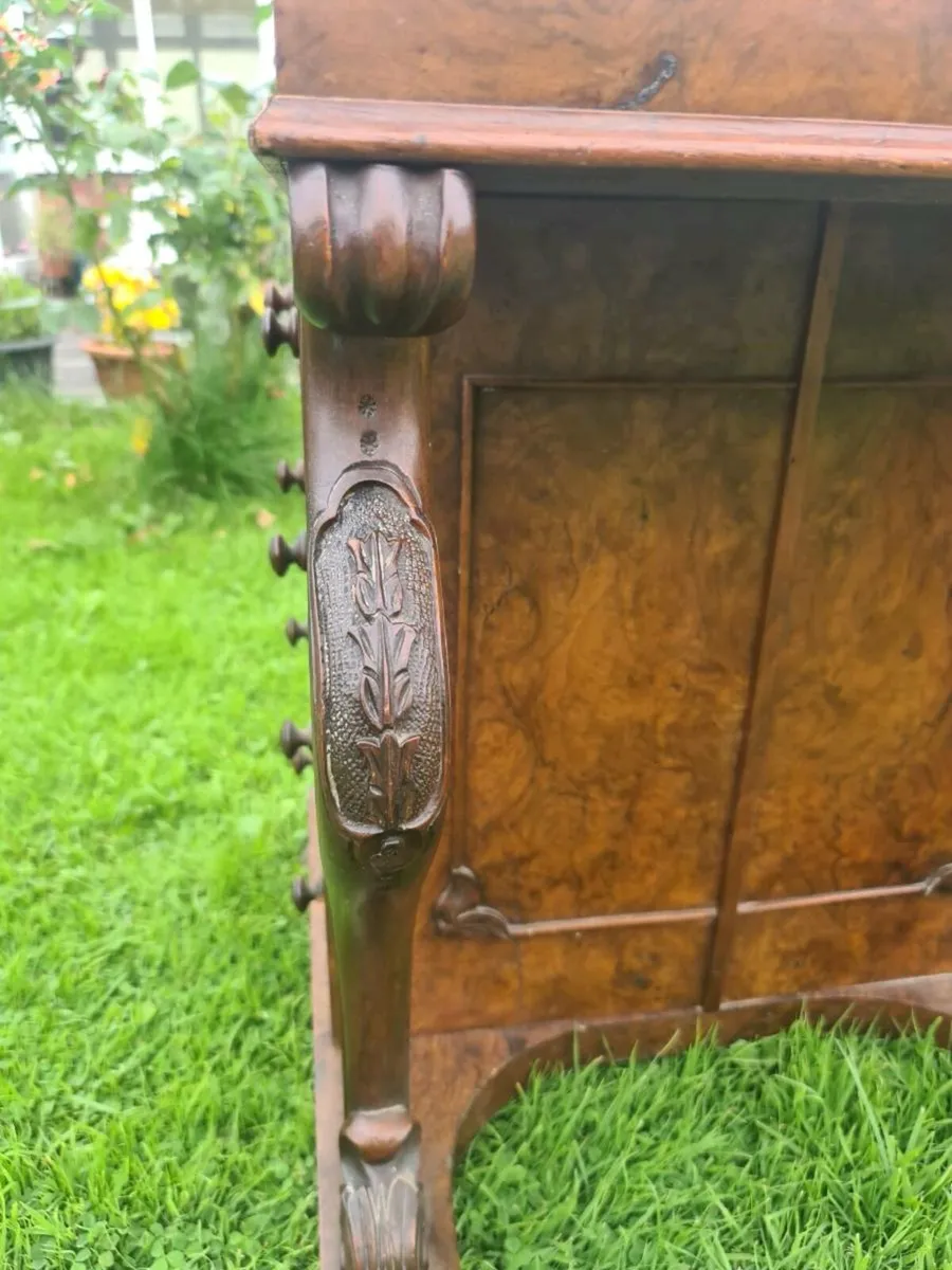 Antique walnut davenport - Image 2