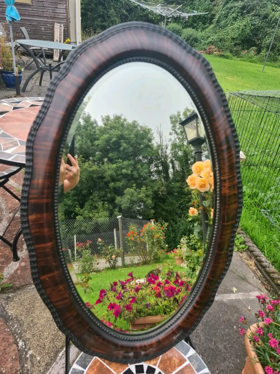 1920s oval mirror - Image 4