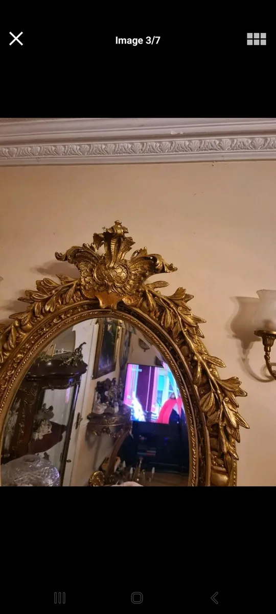 Oval gilt mirror - Image 3