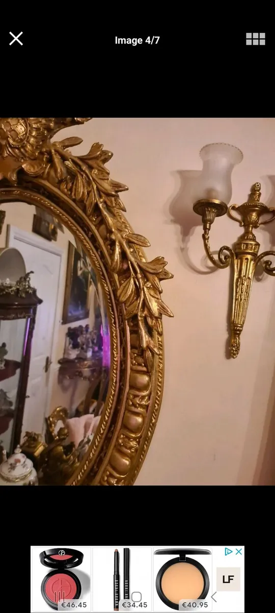 Oval gilt mirror - Image 4