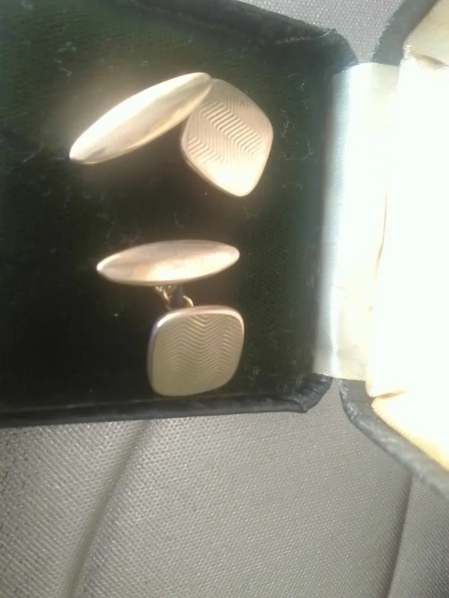 VINTAGE1960's ROLLED GOLD CUFFLINKS IN BOX UNWORN - Image 4