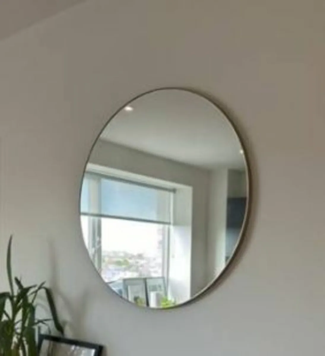 Large Gold Rimmed Circular Mirror M&S - Image 1