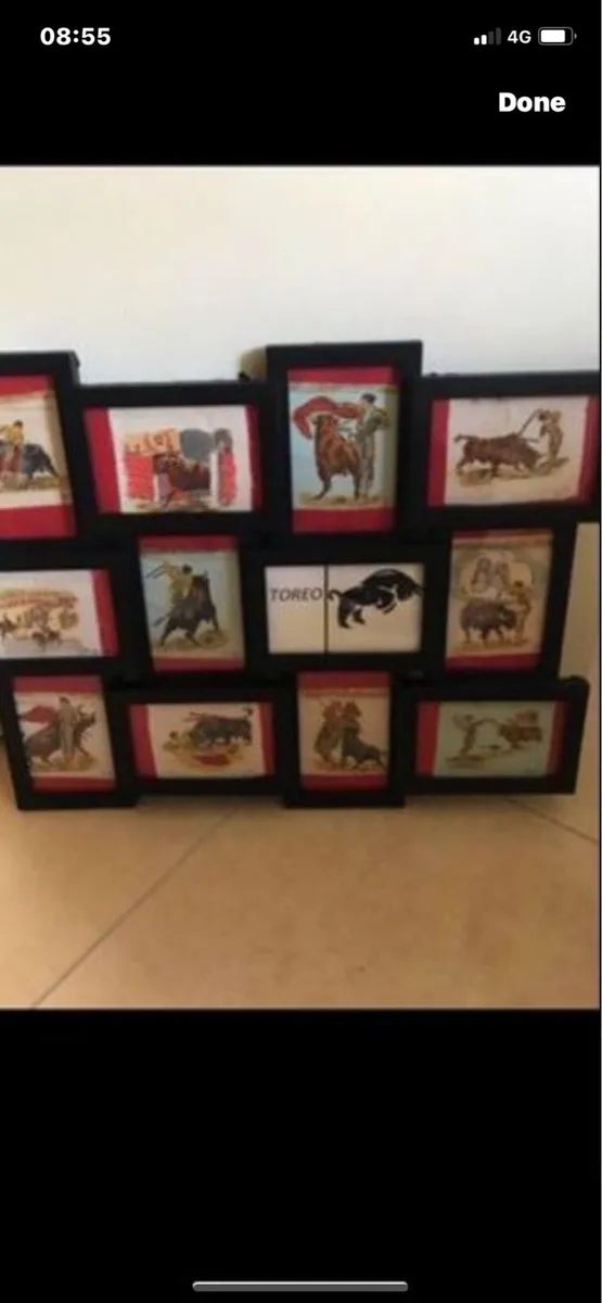 Original Art on Linen- Bullfighting - Image 1