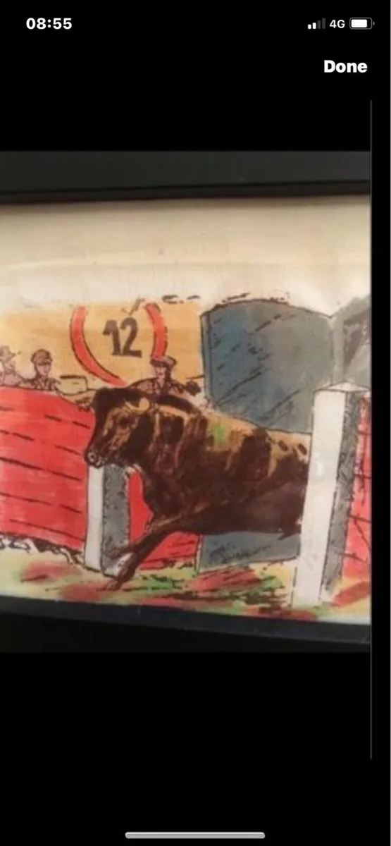 Original Art on Linen- Bullfighting - Image 2