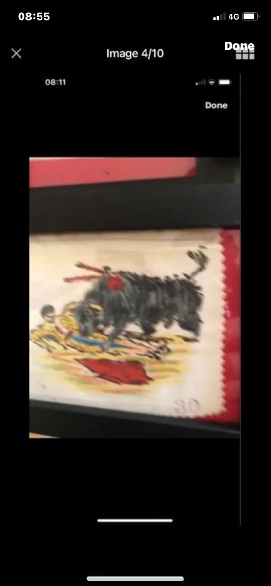 Original Art on Linen- Bullfighting - Image 4