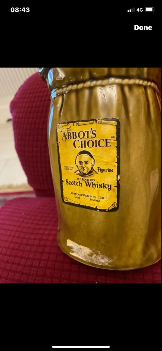 Rare Abbot’s Choice Scotch Whisky Ceramic Decanter - Image 3