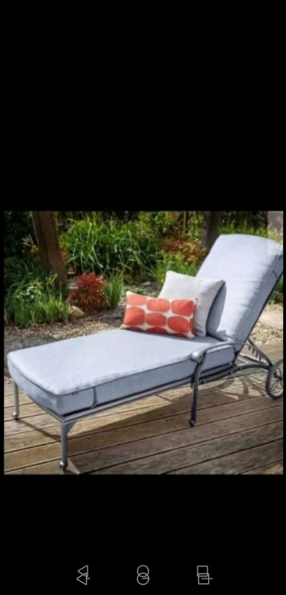 **SALE**Hartman Antique Grey Cast Alum  Lounger - Image 1