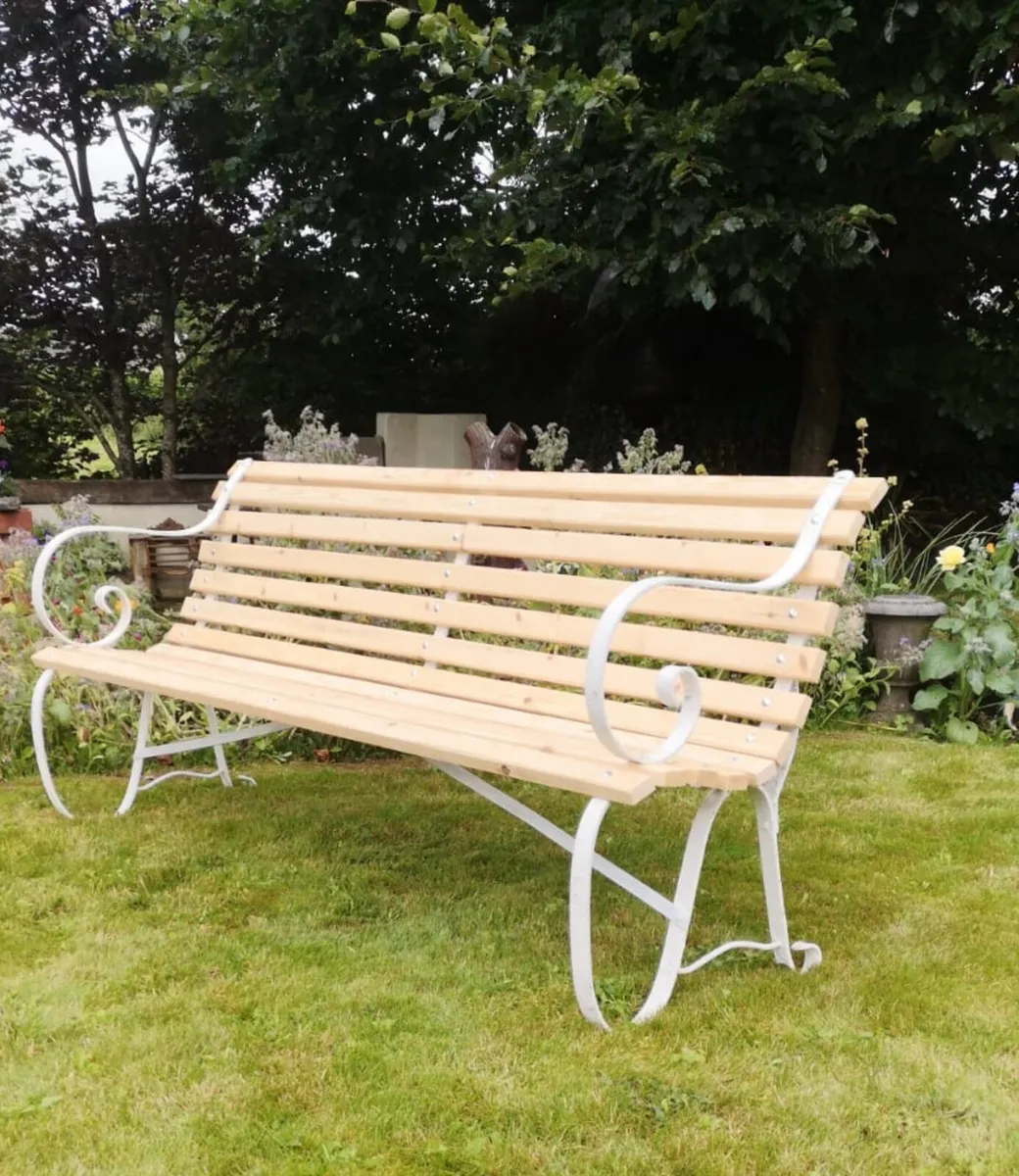 Victorian Strapwork Garden Bench - Image 1