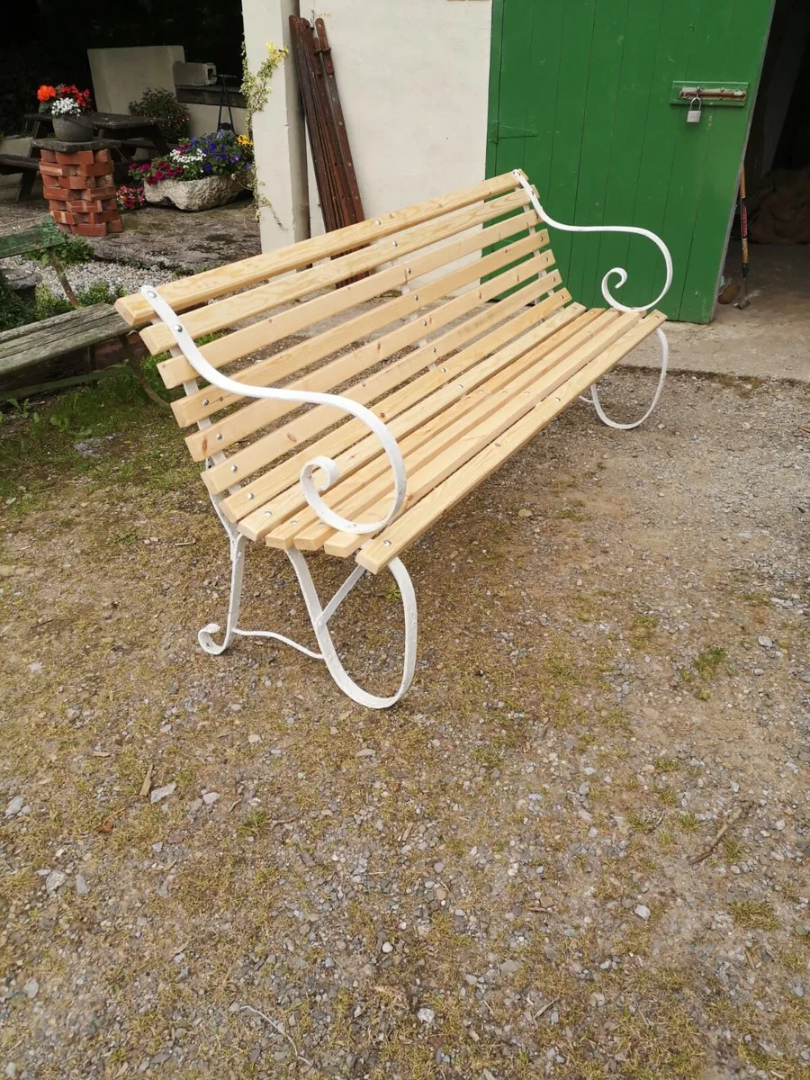 Victorian Strapwork Garden Bench - Image 3