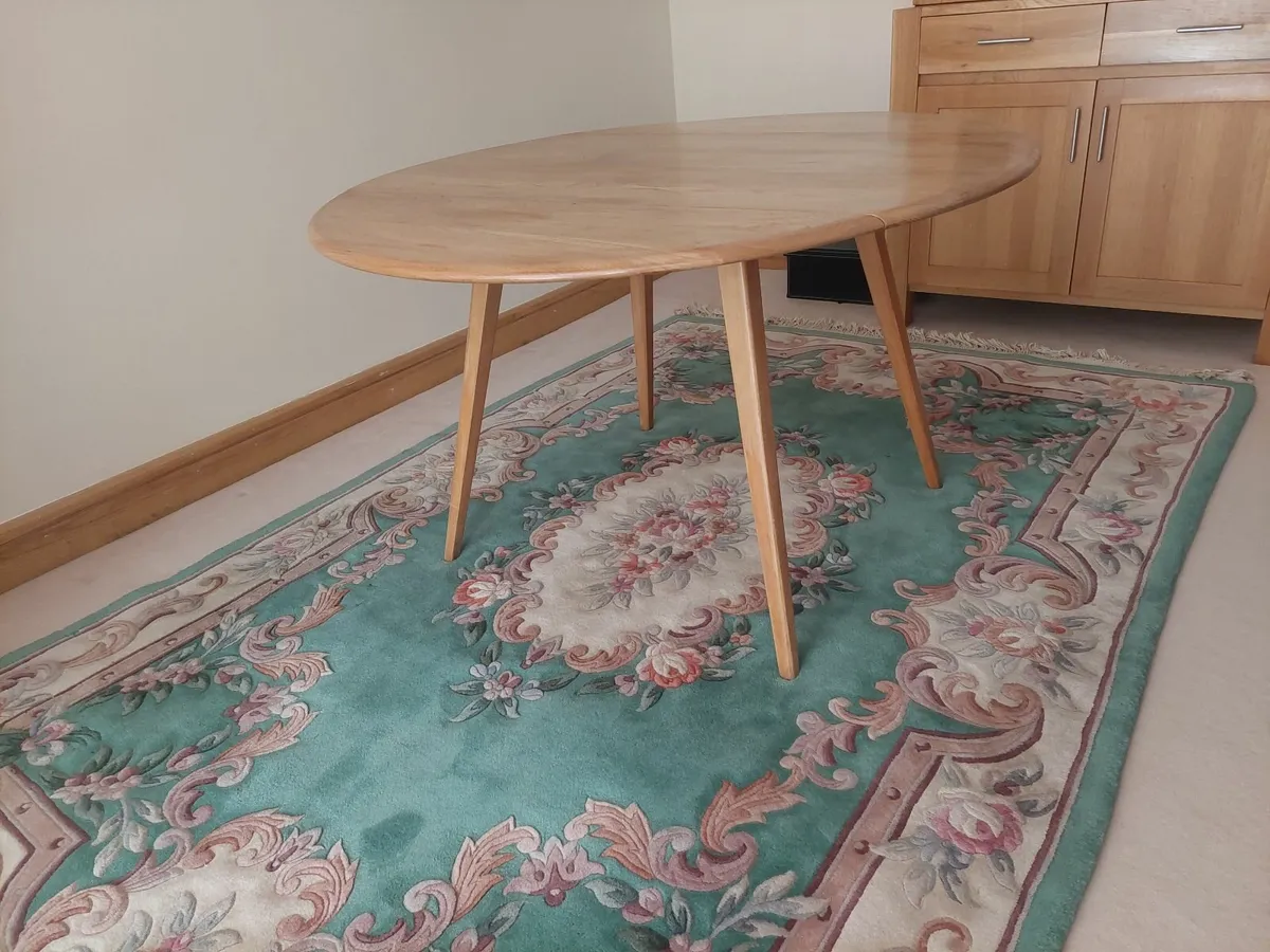 Ercol Blonde Drop Leaf Circular Dining Table - Image 2