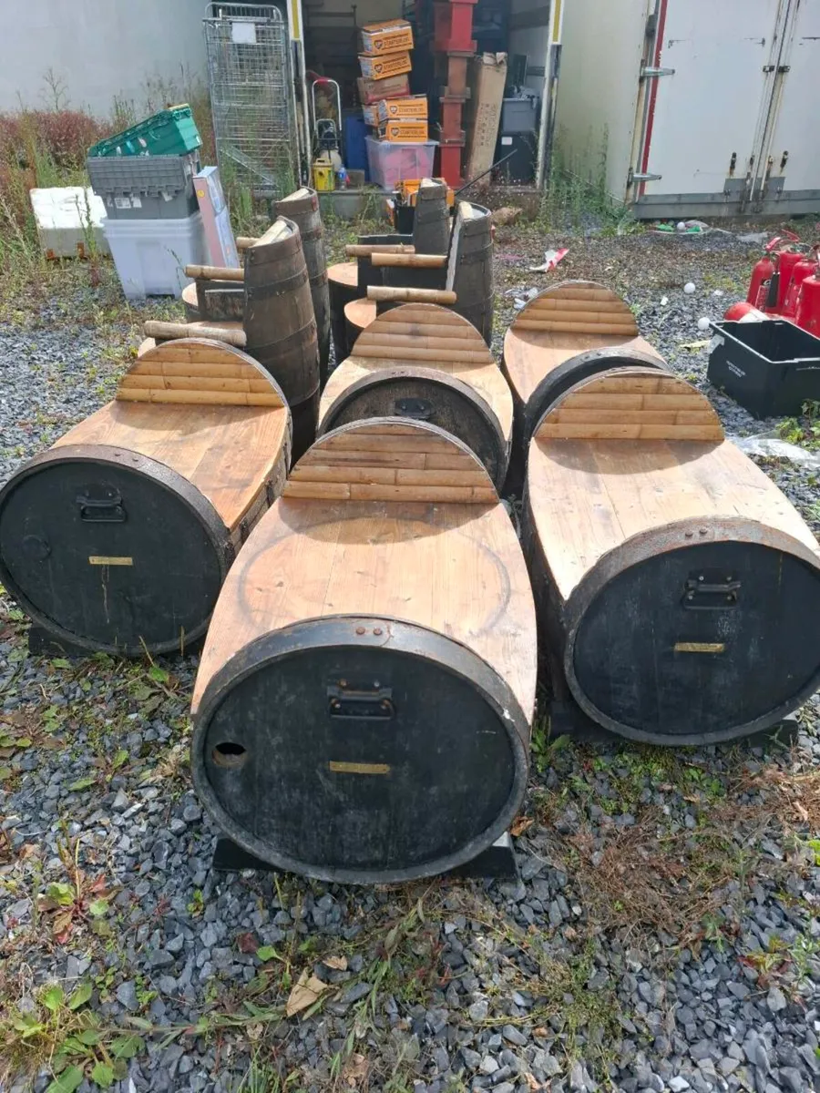 Barrel chairs/ benches 40 euro each - Image 1