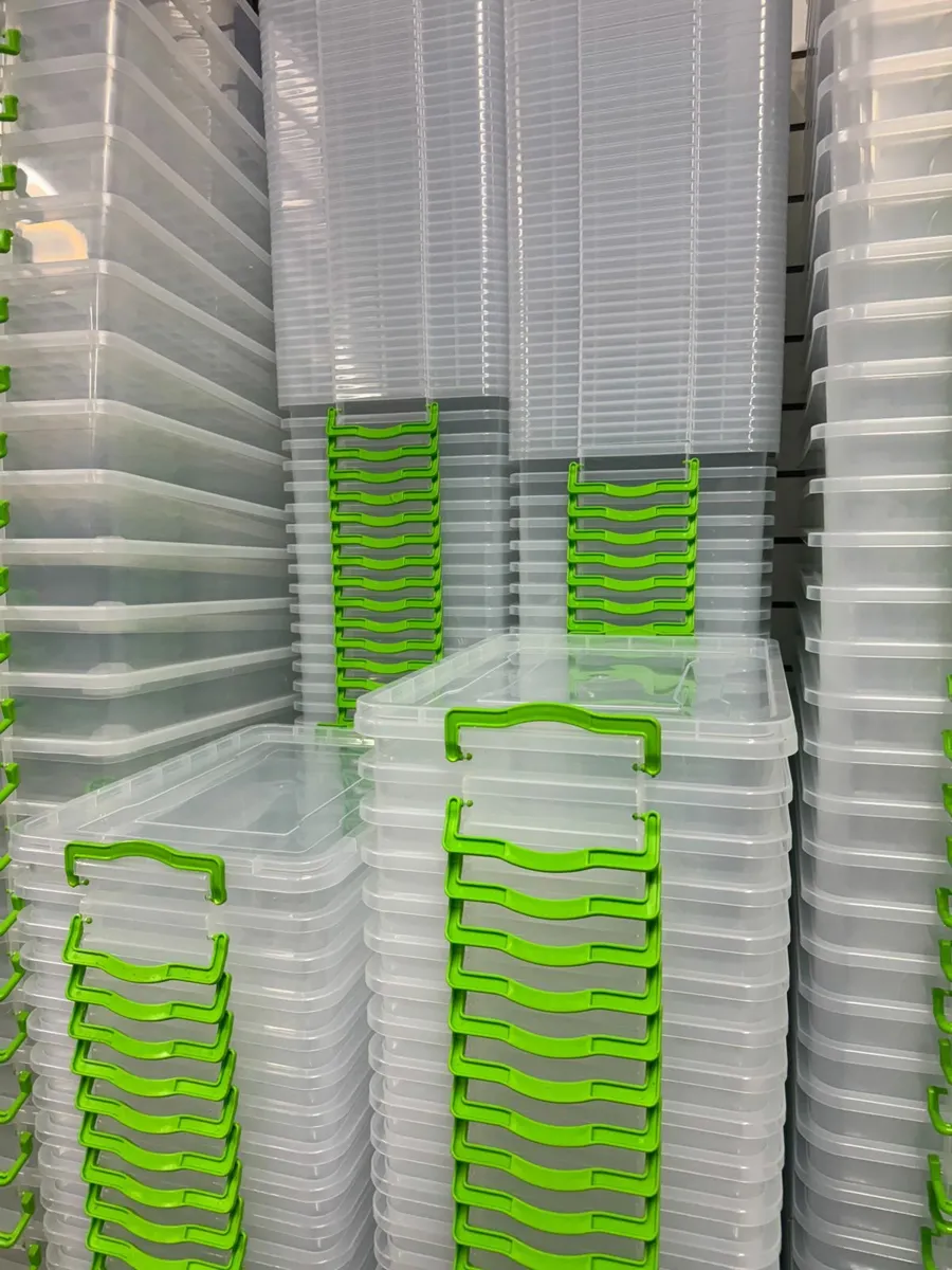 10x Clear 23L Storage Boxes - Image 2