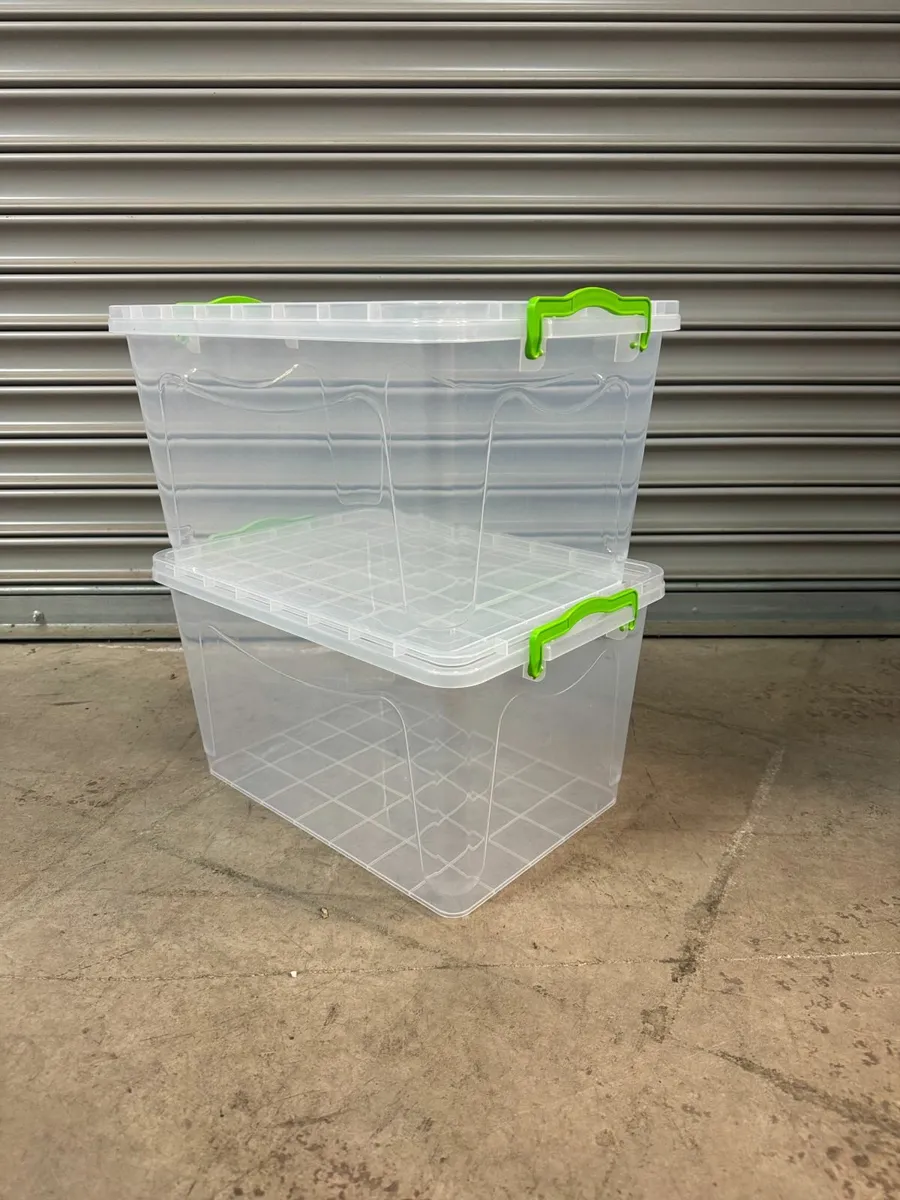 10x Clear 23L Storage Boxes - Image 3