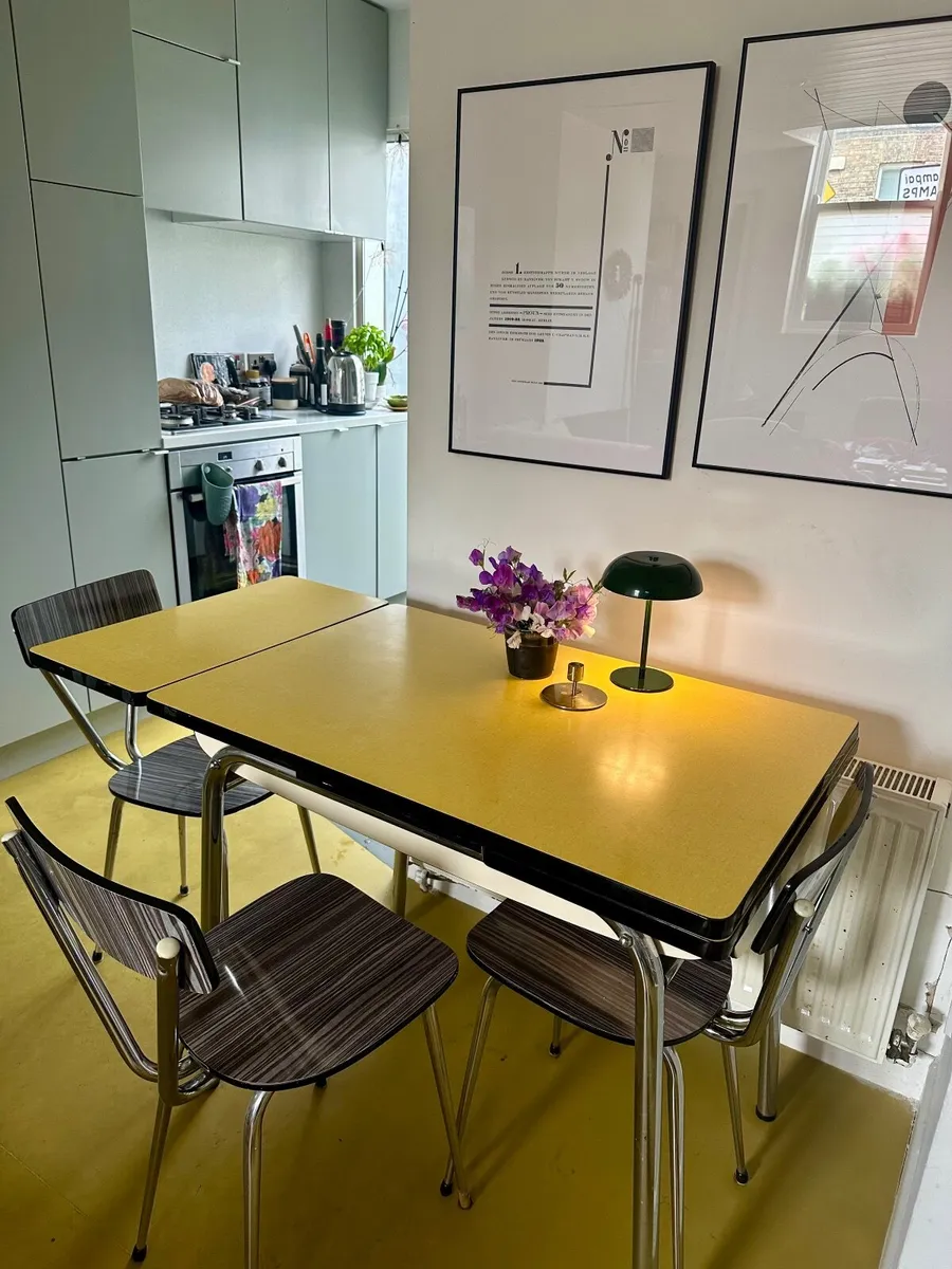 1960s kitchen table and chairs - Image 1