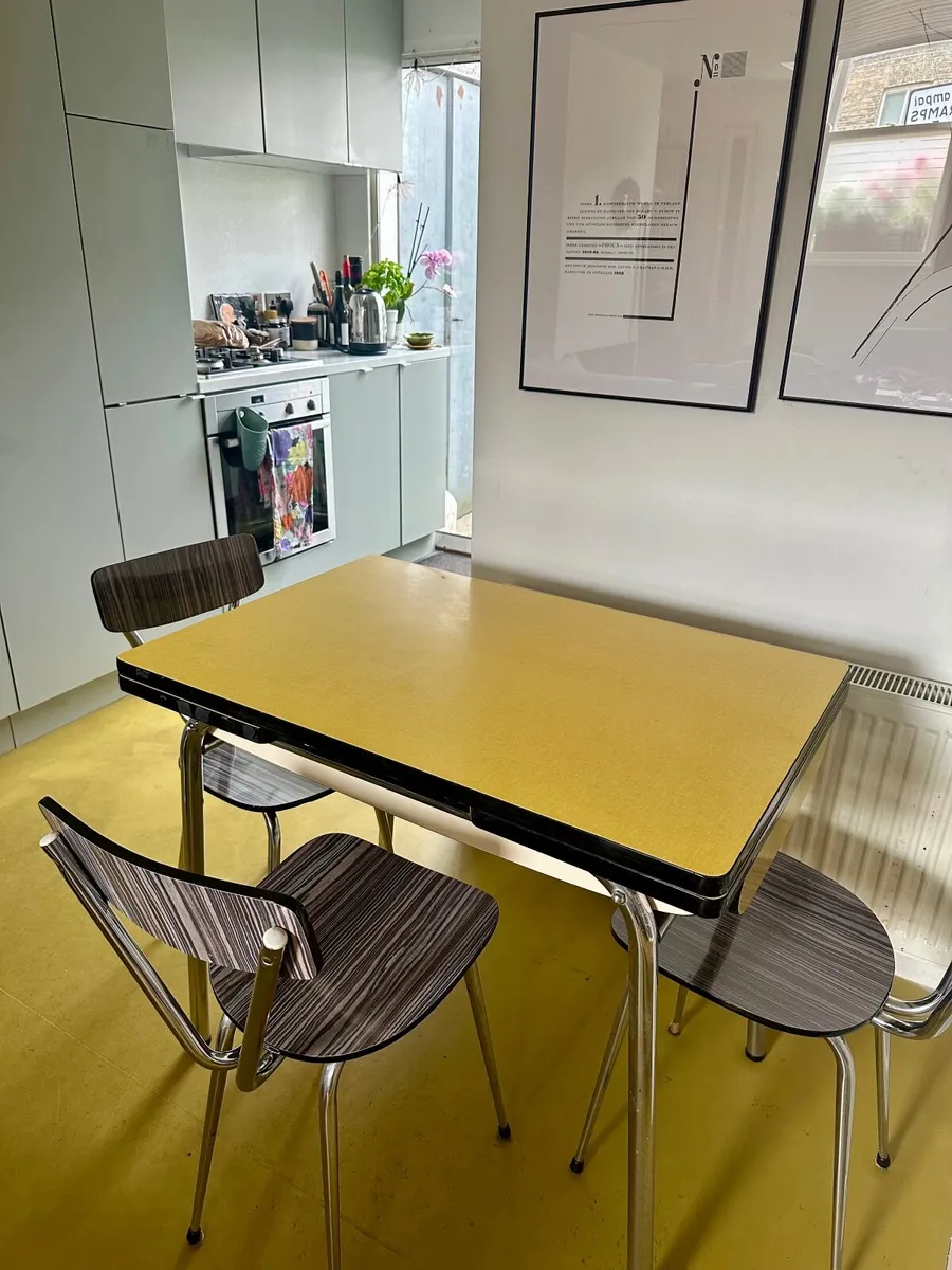 1960s kitchen table and chairs - Image 2