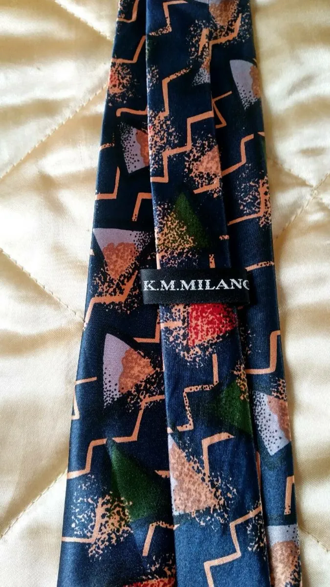 1980's gents abstract design neck tie - Image 2