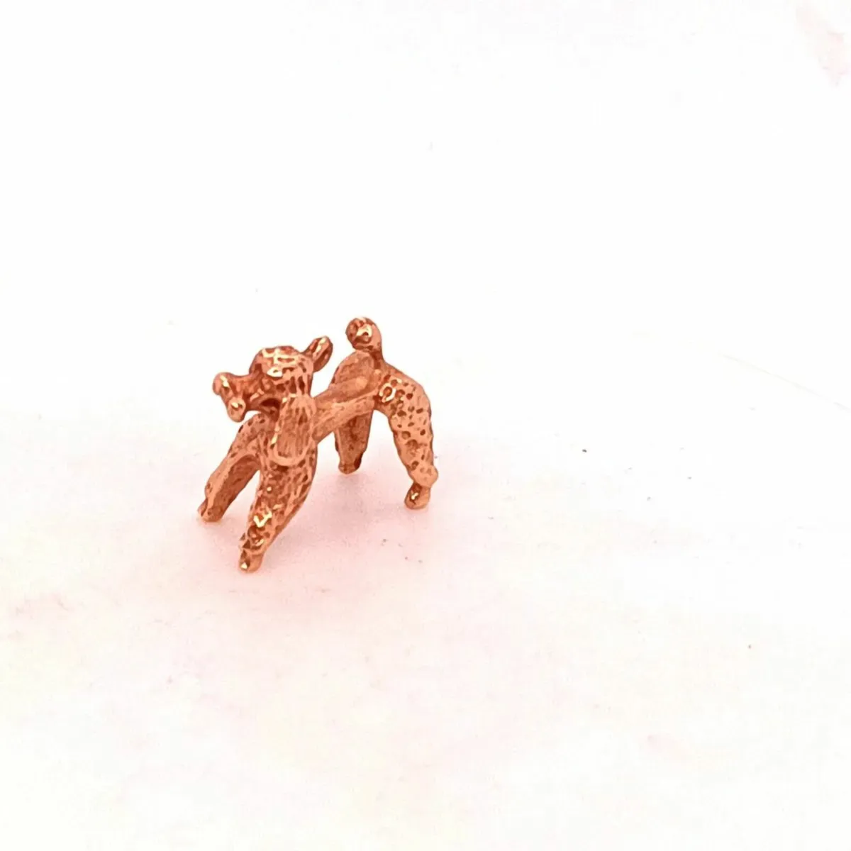 Vintage Dog Poodle Charm Pendant, 9k Gold - Image 4