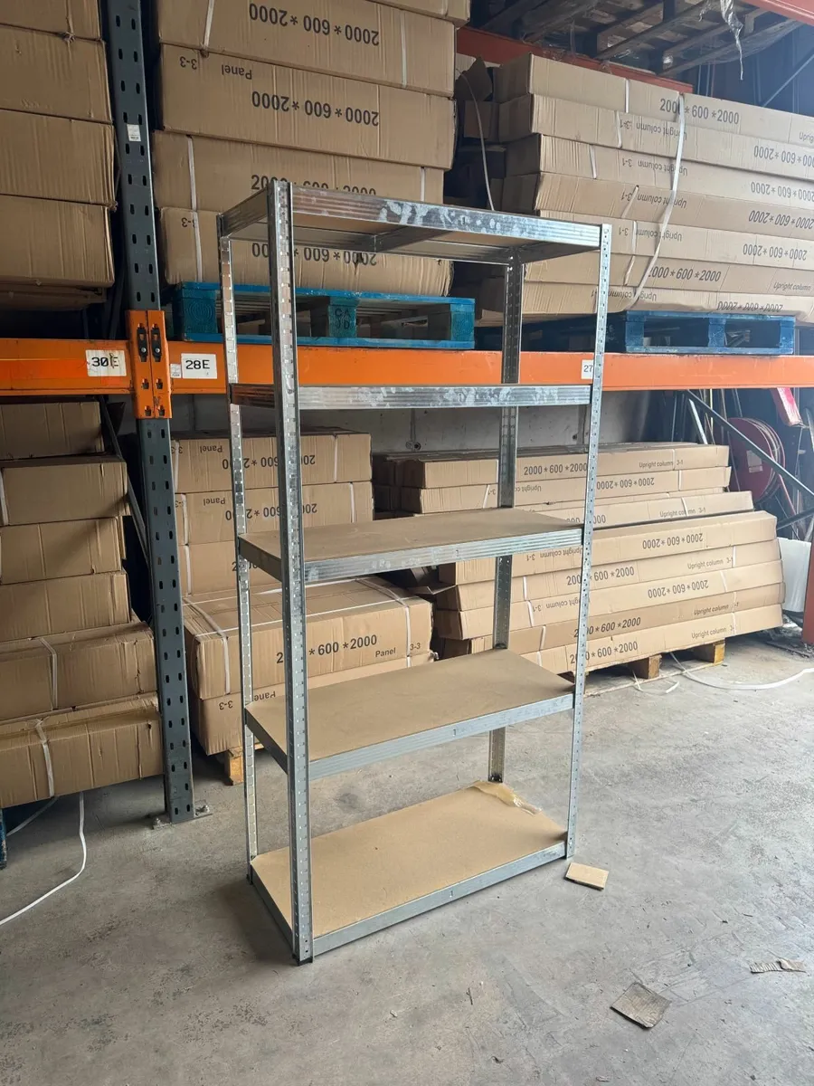Ex display 4 teir galvanised shelving - Image 2