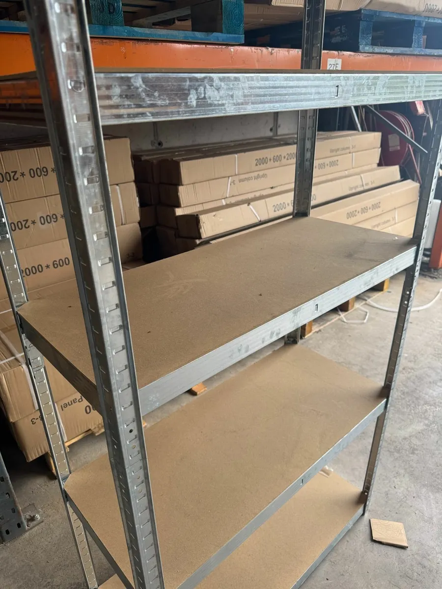 Ex display 4 teir galvanised shelving - Image 3