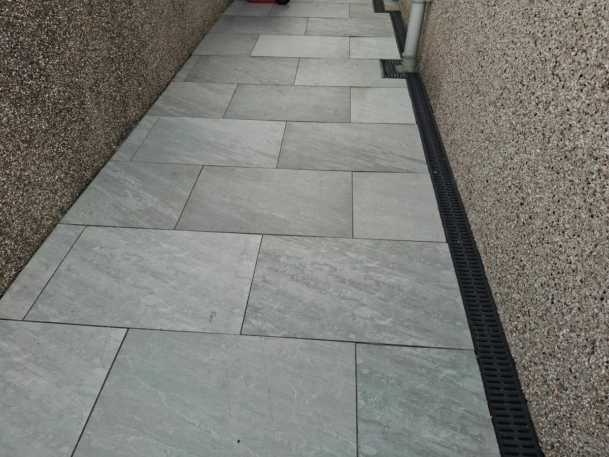 Patio Tiles - Grey Indian Porcelain - Image 1