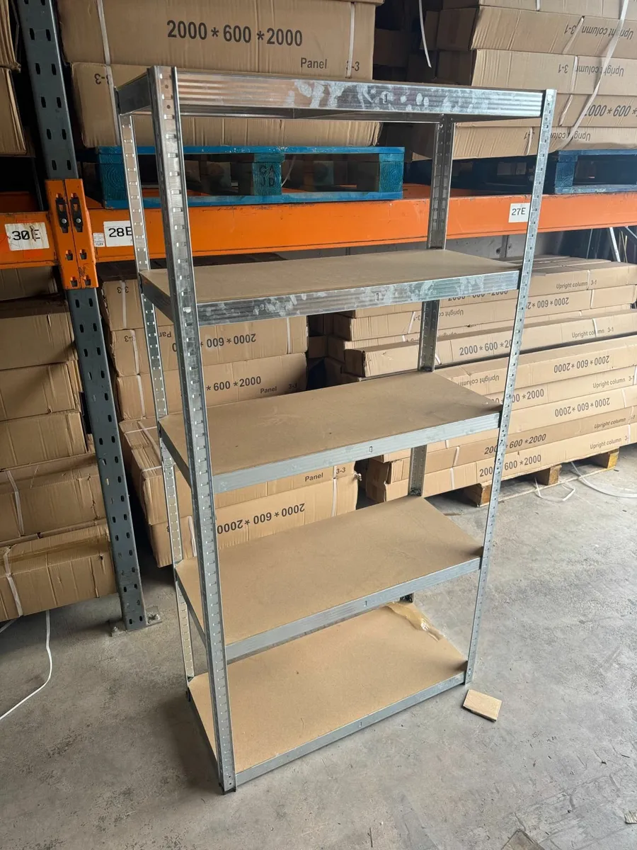 Ex Display 4 teir galvanised shelving - Image 1