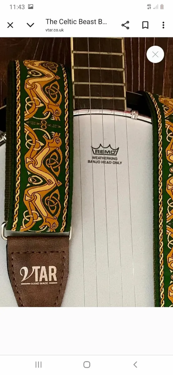 Banjo green strap vegan leather - Image 1