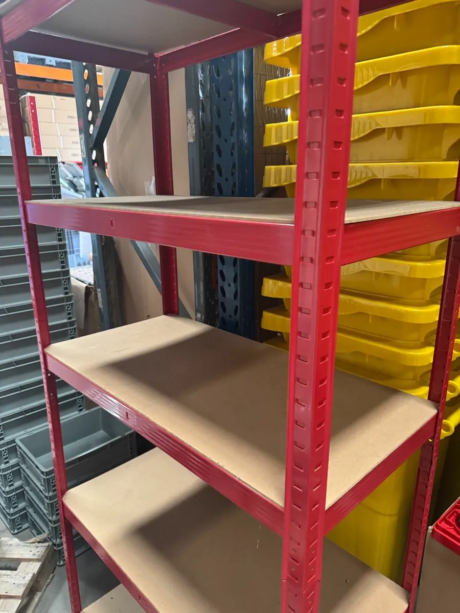 Ex Display - 4 teir red boltless shelving - Image 2