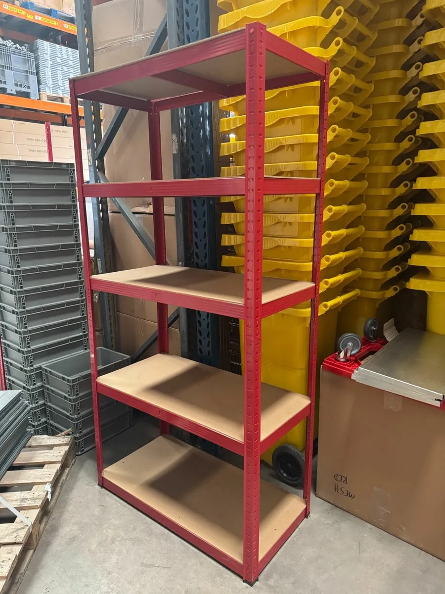 Ex Display - 4 teir red boltless shelving - Image 1