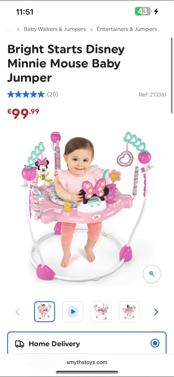 Minnie Mouse baby jumper / activity centre - Image 3