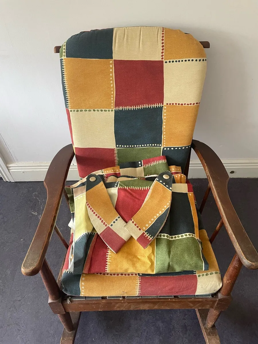 Rocking Chair + Curtains Bundle - Good for Nursery - Image 1