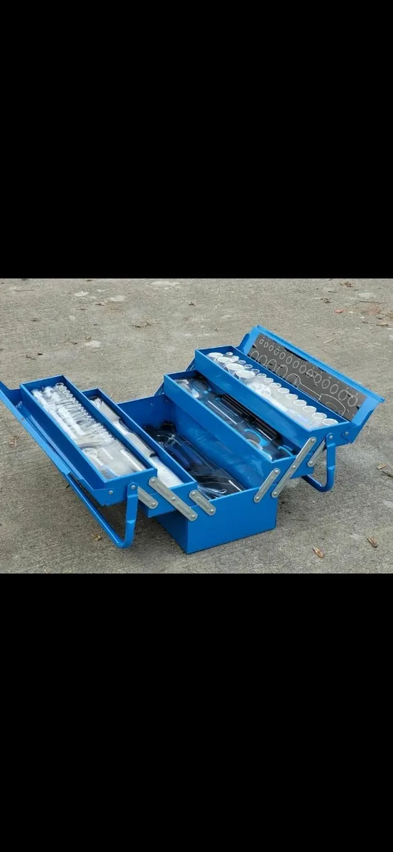 85PC Cantilever Tool Metal Box With Tools – 1/4″ & - Image 1