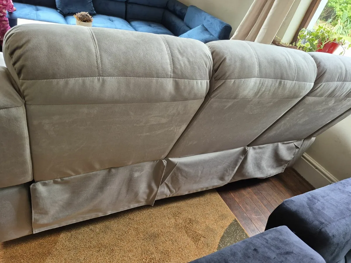 3 Seater Fabric Recliner Sofa – Brown, brand new! - Image 2