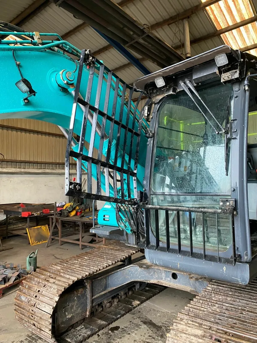Kobelco Excavator Window Guards - Image 1
