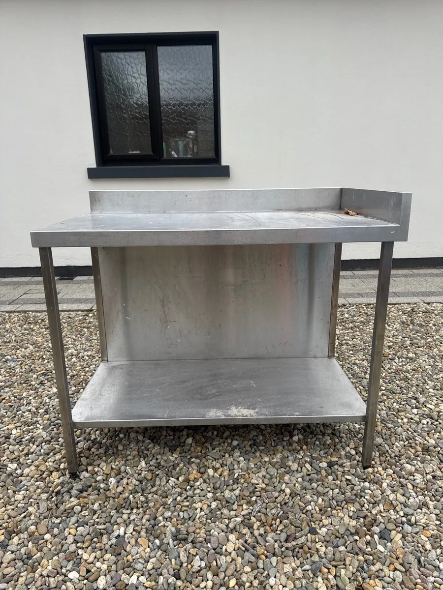 3 stainless steel tables - Image 1