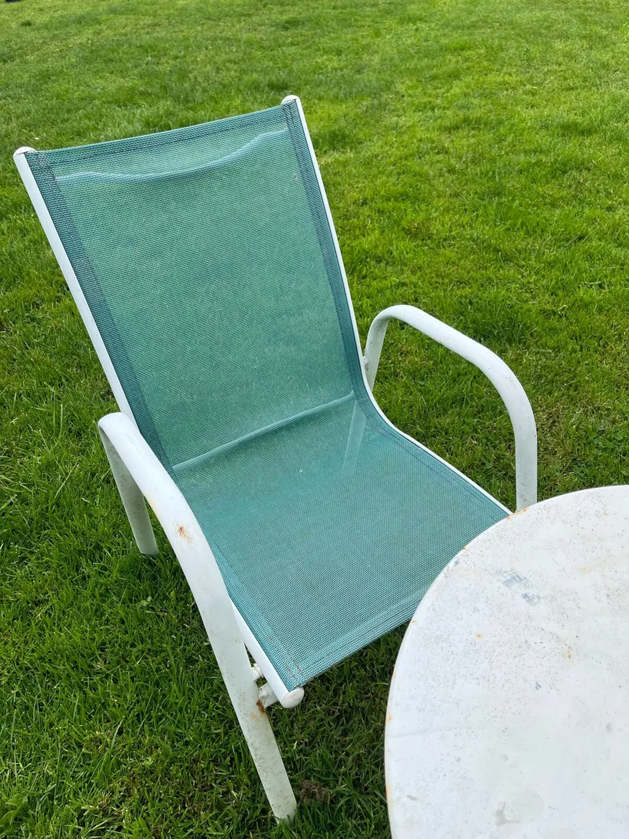 Blue And White Kids chair and Table. - Image 2