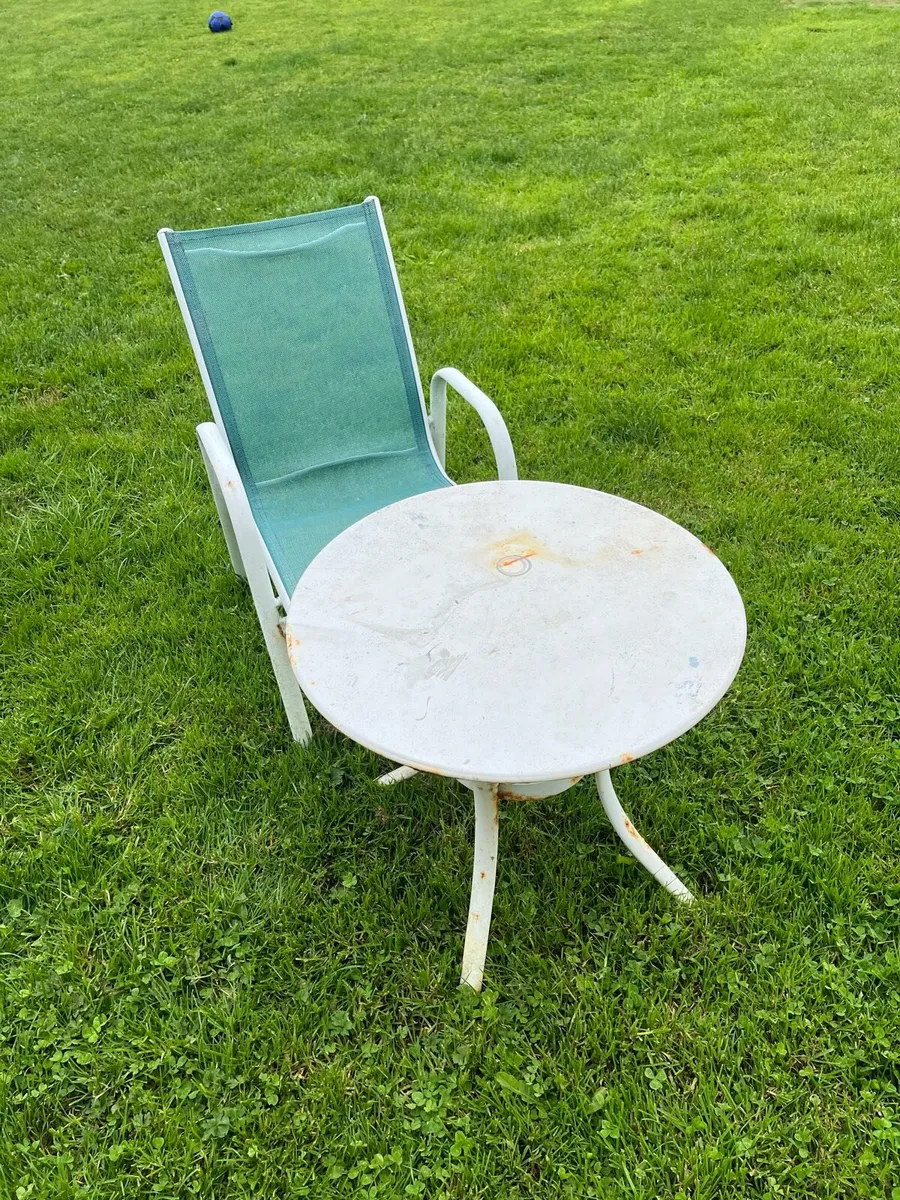 Blue And White Kids chair and Table. - Image 3