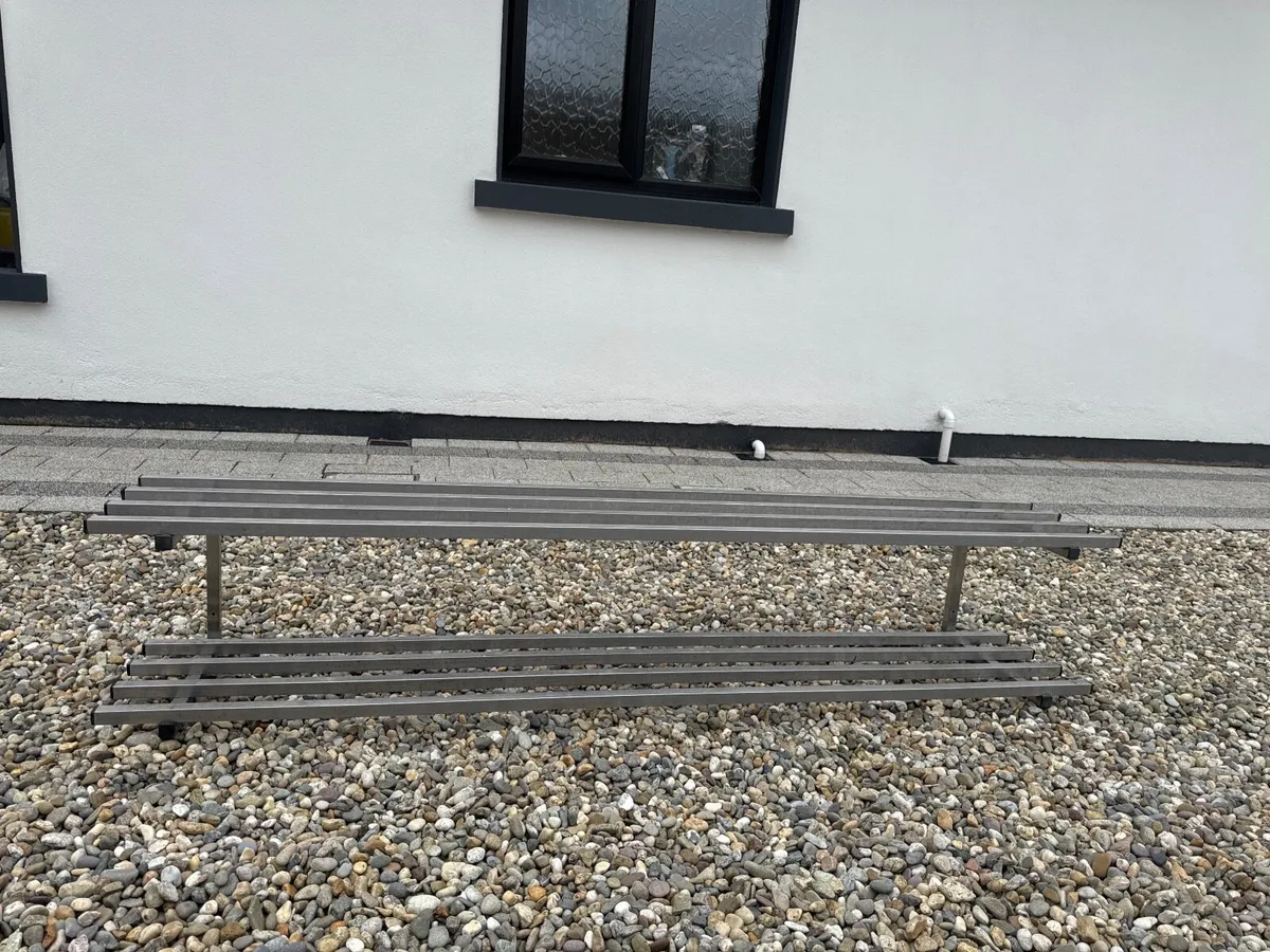 3 stainless steel wall mounted racks - Image 1