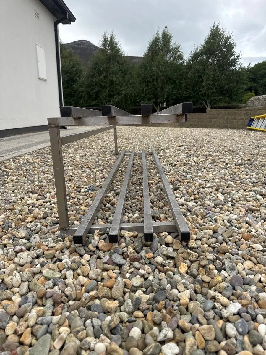 3 stainless steel wall mounted racks - Image 3