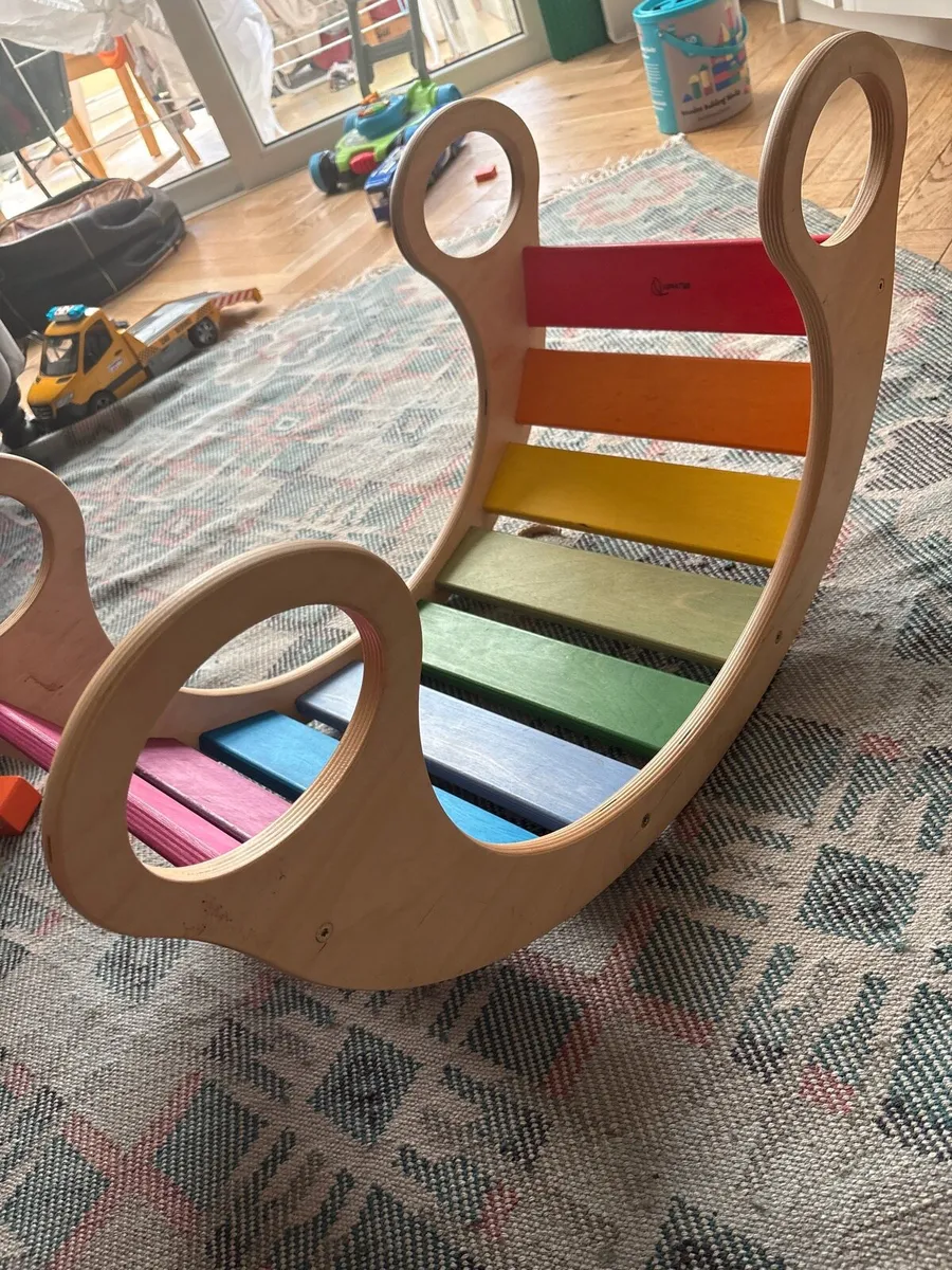 Montessori Rainbow Rocker by Lunatur - Image 2