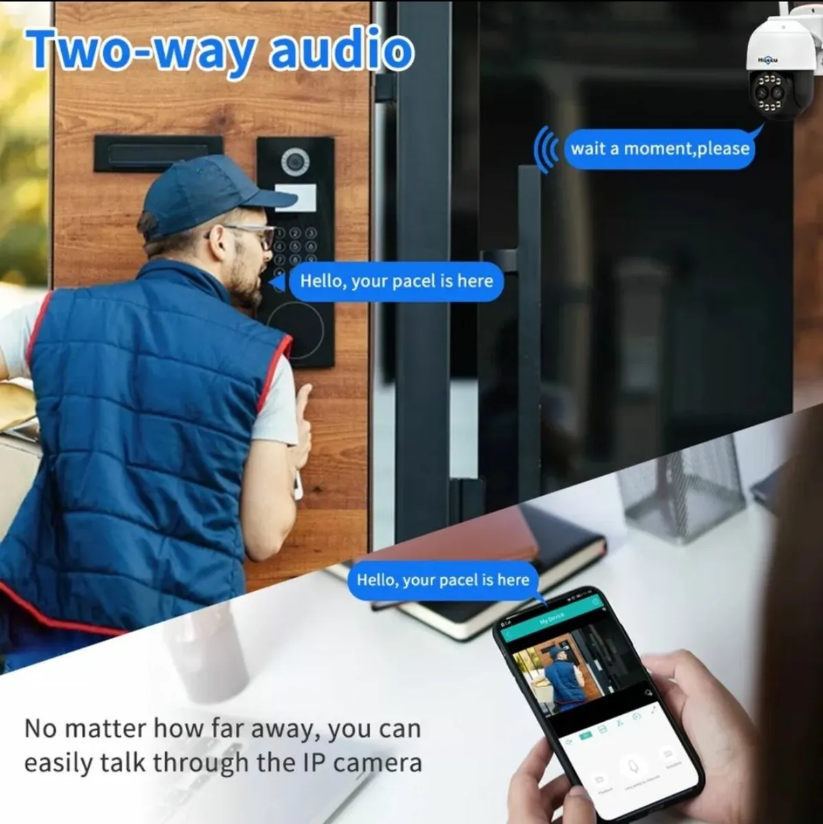 8MP Dual Lens PTZ WiFi Camera with 8X Zoom - Image 4