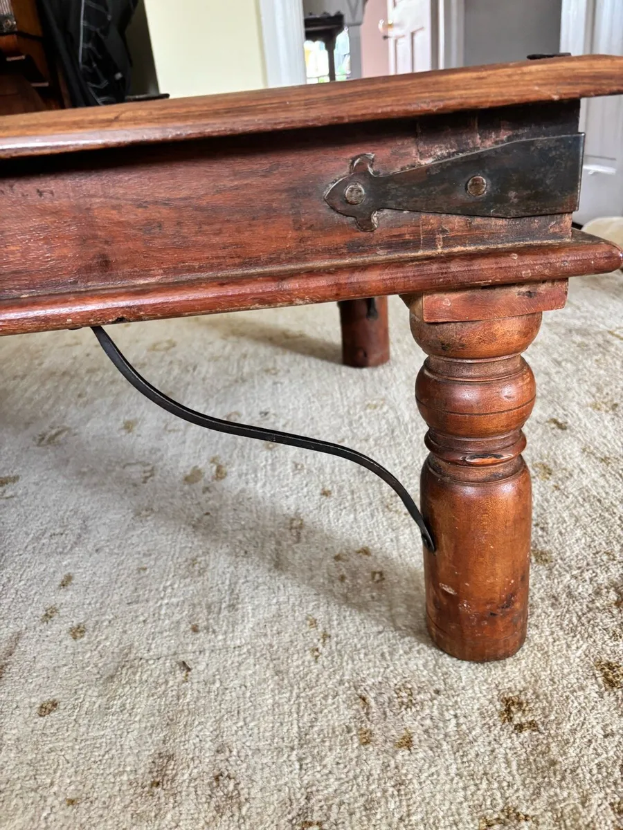 Solid dark wood coffee table - Image 2