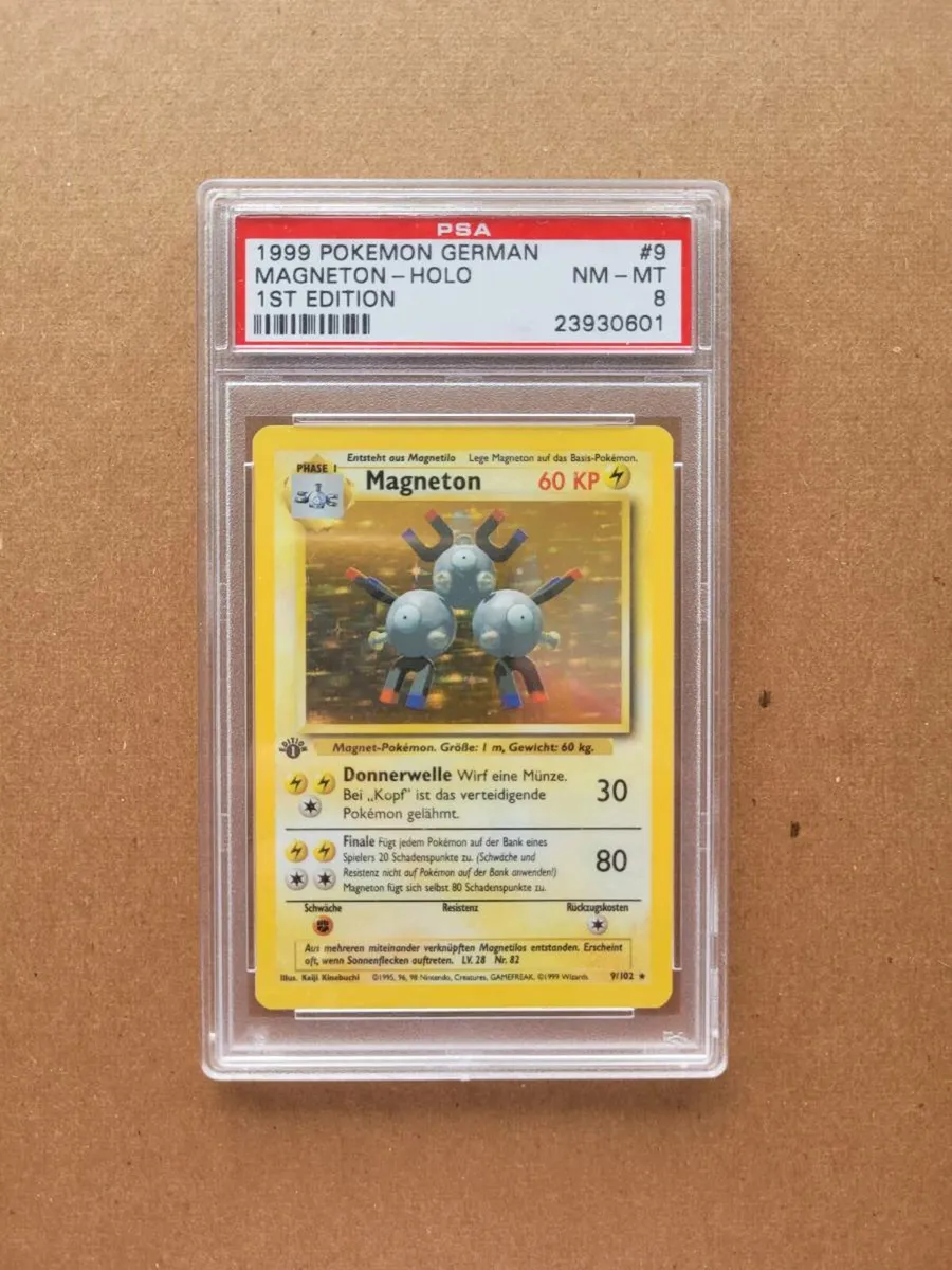 Pokemon Graded Magneton 1st Edition German PSA 8 - Image 1