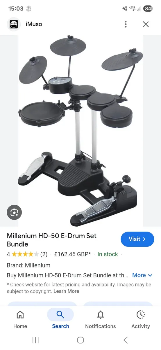 Millenium HD-50 E-Drum Set - Image 4