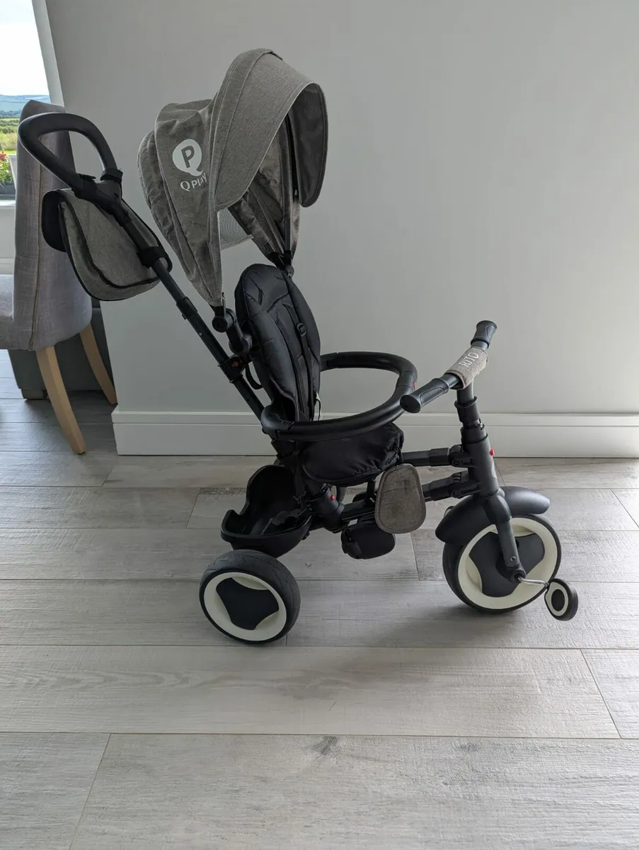 QPlay Rito Star Folding Trike Grey - Image 1