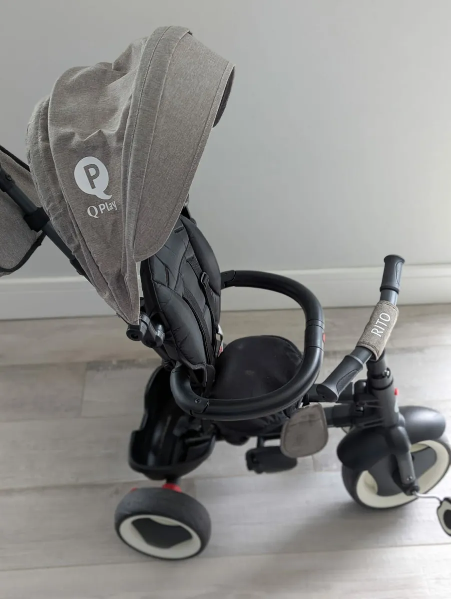 QPlay Rito Star Folding Trike Grey - Image 3