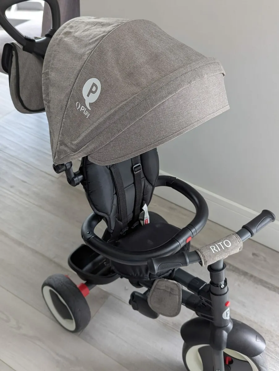 QPlay Rito Star Folding Trike Grey - Image 4
