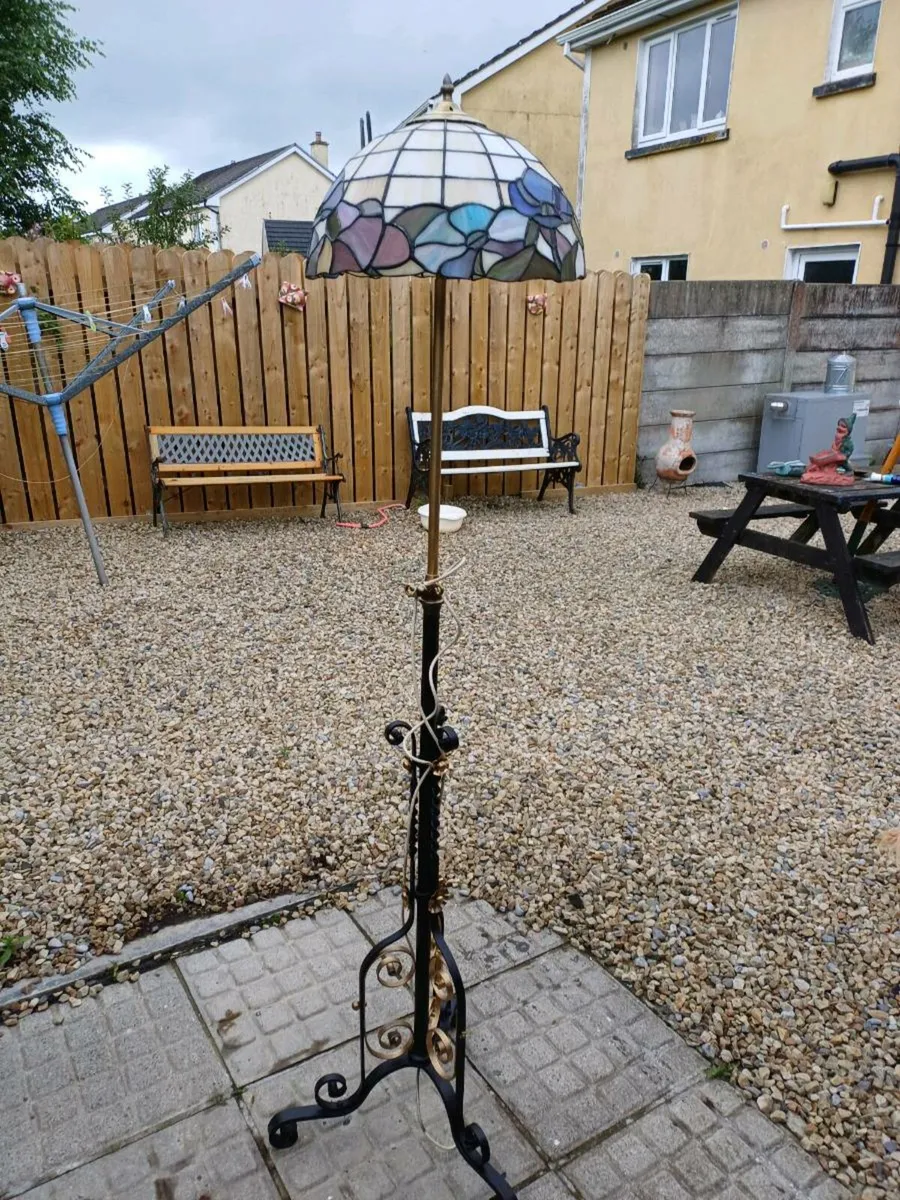 1940/50s Wrought Iron Floor Lamp - Image 1