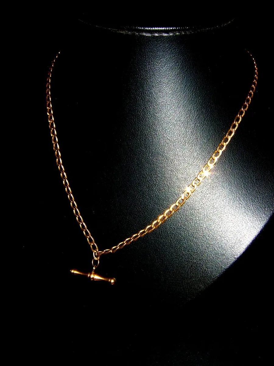 Hallmarked 9ct Gold Vintage Albert Chain - Image 2